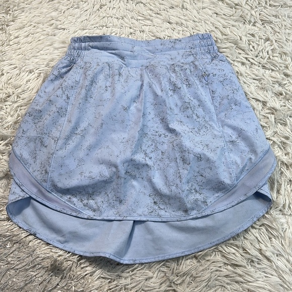 lululemon athletica Pants - Lululemon Hotty Hot High-Rise Skirt Gravel Dust Pastel Blue Multi / Pastel